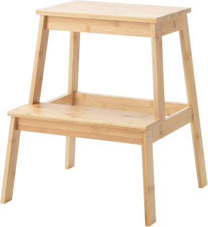 Mobilier mic - Scaun inaltator cu 2 trepte, multifunctional, bambus, 50 cm