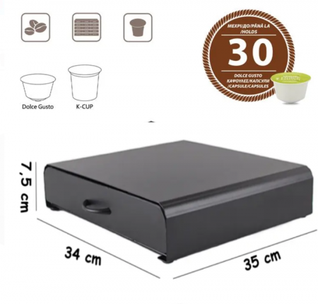 Sertar organizator 30 de capsule cafea Dolce Gusto si K-cups [1]