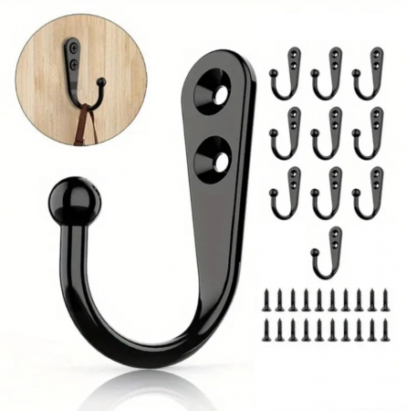 Toate produsele - Set 10 buc carlige metalice,  cu 20 buc suruburi incluse