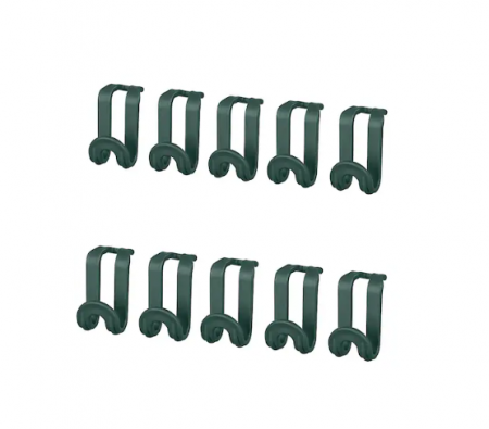 Huse si cutii depozitare - Set 10 carlige pentru umerase, plastic polipropilenic, Syamag, verde