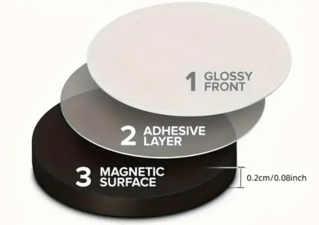 Set 10 magneti autocolanti, pentru creatii artistice, decoratiuni, Ø 2.5 cm [2]