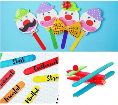 Set 100 betisoare pentru creatii, educationale, colorate, 11 cm [5]