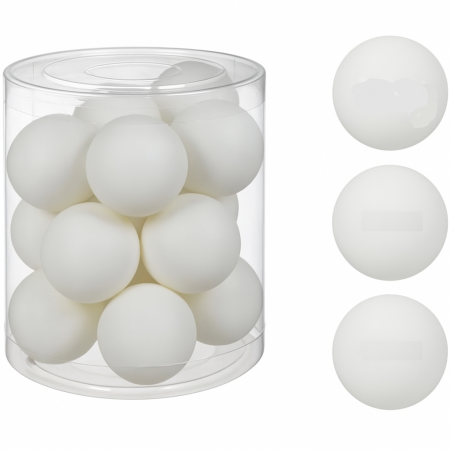 Sport & Timp liber - Set 18 mingi albe pentru ping pong, tenis de masa