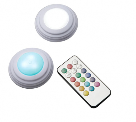Veioze si felinare - Set 2 lampi de veghe LED cu telecomanda