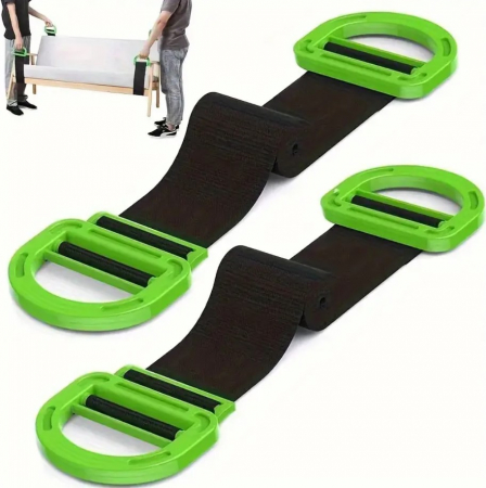 Set 2 buc curea reglabila de ridicare si mutare mobila, manere ergonomice, lungime maxima 165 cm [2]