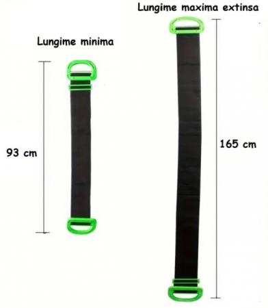 Set 2 buc curea reglabila de ridicare si mutare mobila, manere ergonomice, lungime maxima 165 cm [3]