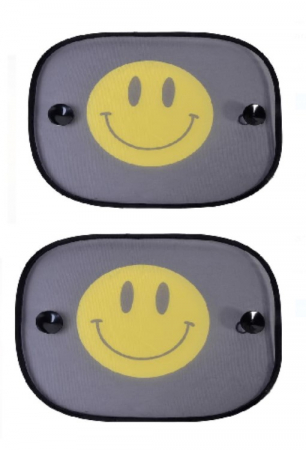 Toate produsele - Set 2 buc parasolare auto, model Smiley, 44x36 cm