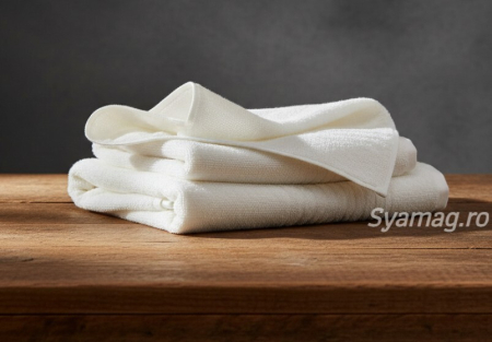 Toate produsele - Set 2 buc prosp alb, 100% bumbac, baie/bucatarie, 50x30 cm