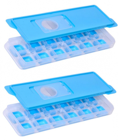 Bucatarie si servire - Set 2 forme de gheata cu capac ,24 compartimente
