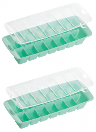Bucatarie si servire - Set 2 forme cu capac, pentru 14 cuburi de gheata, 30x14x5 cm