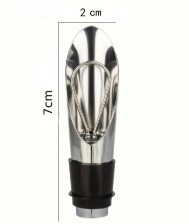 Set 2 dopuri metalice pentru sticlele de vin, permite servirea bauturii, 7x2 cm [2]