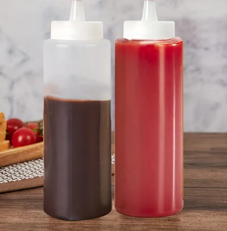 Bucatarie si servire - Set 2 dozatoare universale, plastic, transparent, 330 ml