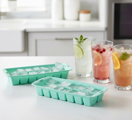 Set 2 forme cu capac, pentru 14 cuburi de gheata, 30x14x5 cm [2]