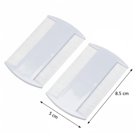 Set 2 piepteni pentru paduchi, dintii fini desi, 8.5x5 cm [2]