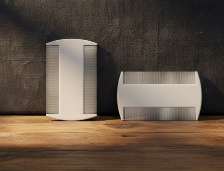 Set 2 piepteni pentru paduchi, dintii fini desi, 8.5x5 cm [1]