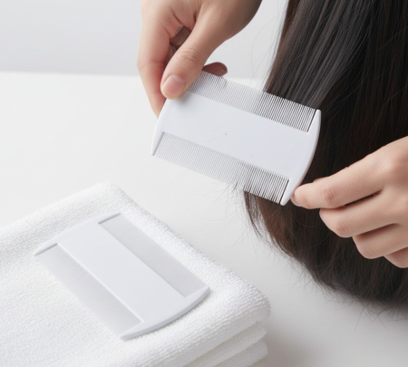 Ingrijire corporala - Set 2 piepteni pentru paduchi, dintii fini desi, 8.5x5 cm