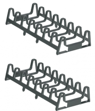 Bucatarie si servire - Set 2 suporturi organizatoare pentru farfurii, capace si tocatoare, 29x13x6.5 cm