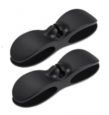 Set 2 suporturi pentru cabluri, din silicon, prindere dublu adeziva, 10.5 x 2.5 cm [2]
