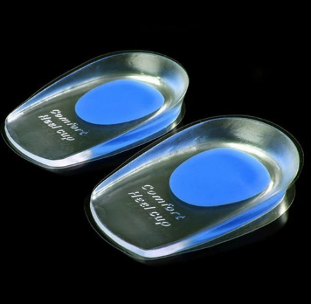 Sport & Timp liber - Set 2 talonete cu gel pentru calcai, din silicon, albastru, 11x7 cm