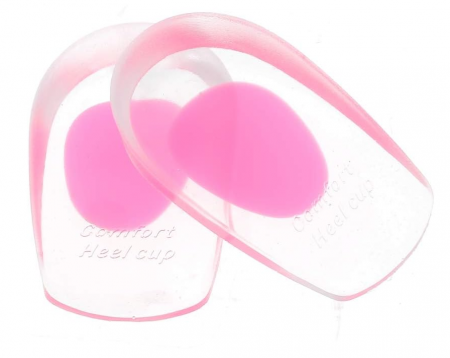 Sport & Timp liber - Set 2 talonete cu gel pentru calcai, din silicon, roz, 11x7 cm