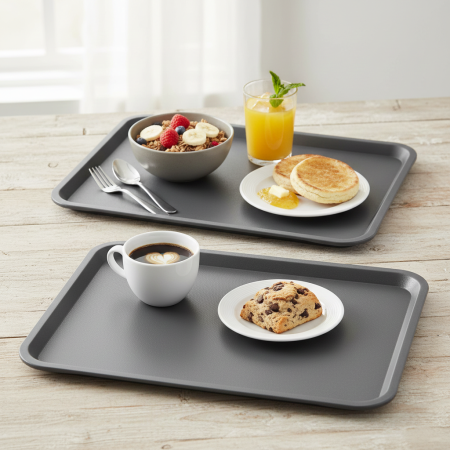 Bucatarie si servire - Set 2 tavi, plastic dur, 37x29 cm