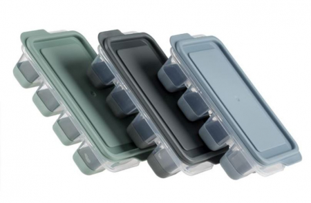 Bucatarie si servire - Set 3 forme de gheata, plastic/silicon, 8 cuburi/cutie, 13x7.5x3.5 cm