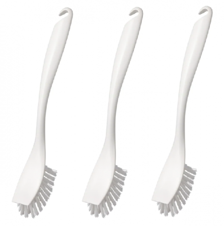 Bucatarie si servire - Set 3 perii de vase, albe, 25 cm