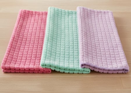 Toate produsele - Set 3 prosoape de bucatarie, microfibra, multicolor (lila, verde, fucsia), 60x35 cm