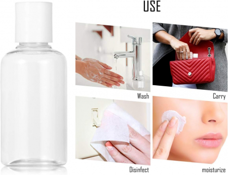 Ingrijire personala - Set 3 recipiente calatorie, din plastic, 80 ml