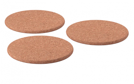 Set 3 suporturi termorezistente pentru recipiente fierbinti, din pluta, 19 cm [1]