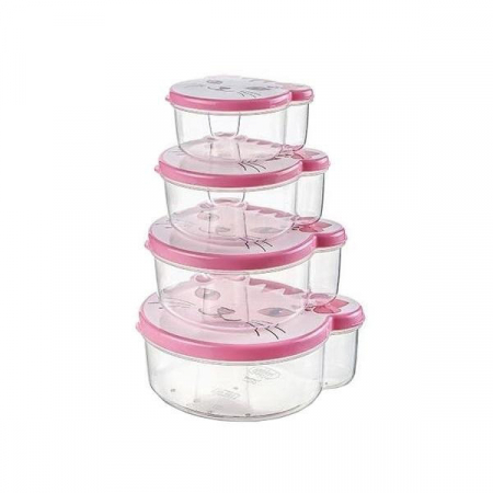 Set 4 caserole pentru alimente, model pisica [1]