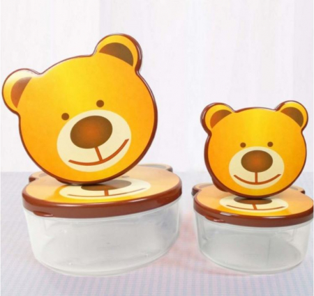 Set 4 caserole pentru alimente, model ursulet [1]