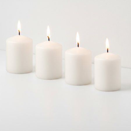 Set 4 lumanari bloc neparfumate, 8x6 cm [2]