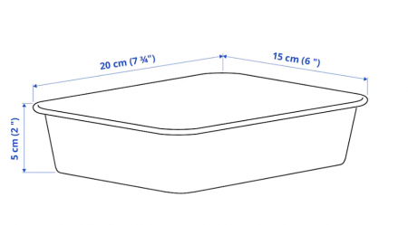 Set 4 organizatoare din plastic, 20x15x5 cm [2]
