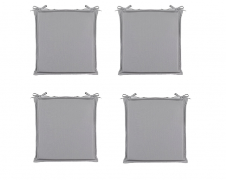 Gradina - Set 4 perne scaun impermeabile, gri, 40x40 cm
