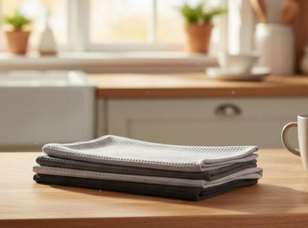 Set 4 prosoape bucatarie, bumbac/poliester, 58x39 cm [2]