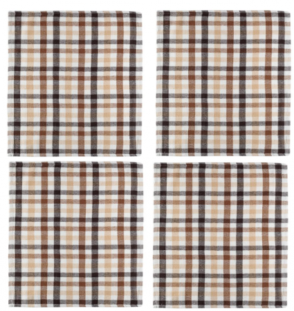 Bucatarie si servire - Set 4 prosoape de bucatarie, model carouri, 65x45 cm