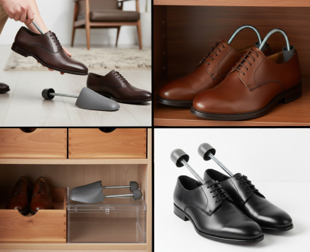 Set 4 san pantofi, mentinere forma incaltaminte, 30x7.5 cm, gri, cu arc flexibil [1]