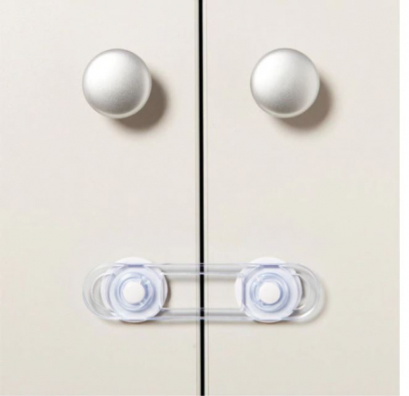 Set 4 sigurante pentru usi dulap si sertare, 12x3 cm [1]