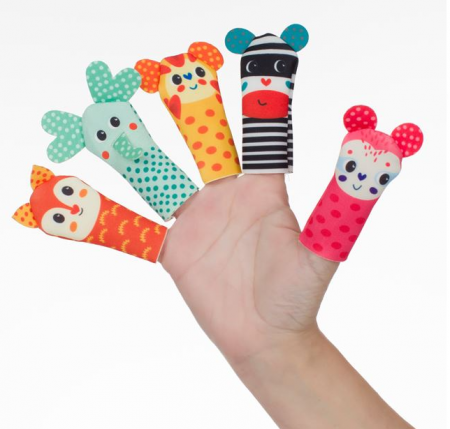 Jucarii de plus - Set 5 papusi marionete pentru degete, +3 ani