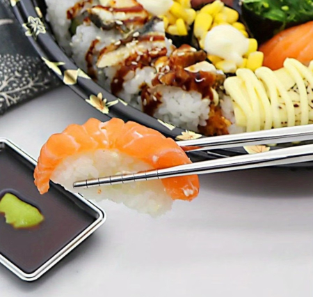 Set 5 perechi betisoare chinezesti, chopsticks, elegante, din inox, 22.5 cm, utilizare universala, Horeca, pentru restaurante, terase, fast-food-uri sau evenimente [4]