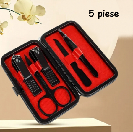 Ingrijire corporala - Set 5 piese, manichiura si pedichiura, cutie eleganta cu capac