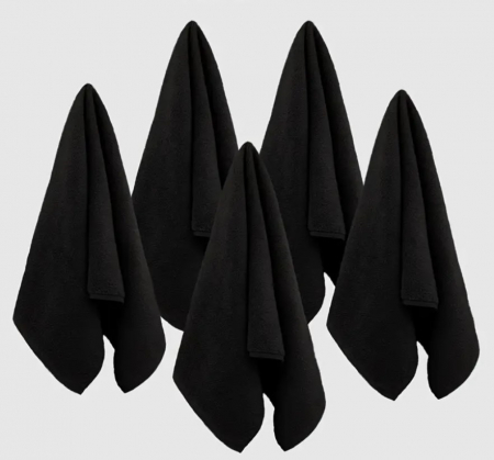 Bucatarie si servire - Set 5 prosoape din bumbac, negru, 30x30 cm
