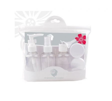 Set 5 recipiente calatorie, din plastic, transparente, cu gentuta [3]
