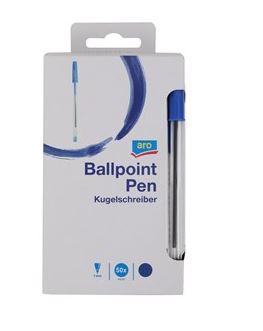 Promotii - Set 50 de pixuri, varf 1 mm, albastru