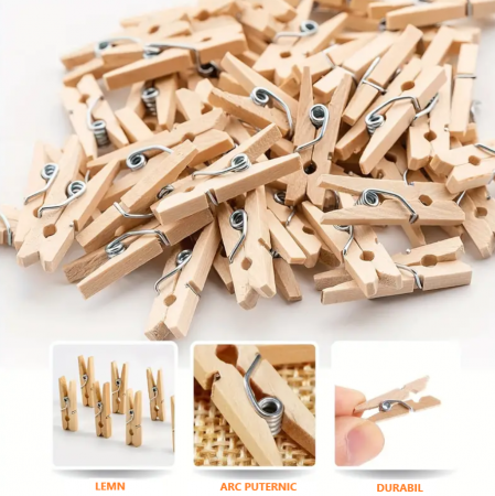 Promotii - Set 50 clestisori din lemn, creatii decorative, 25 mm
