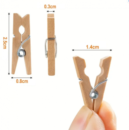 Set 50 clestisori din lemn, creatii decorative, 25 mm [4]