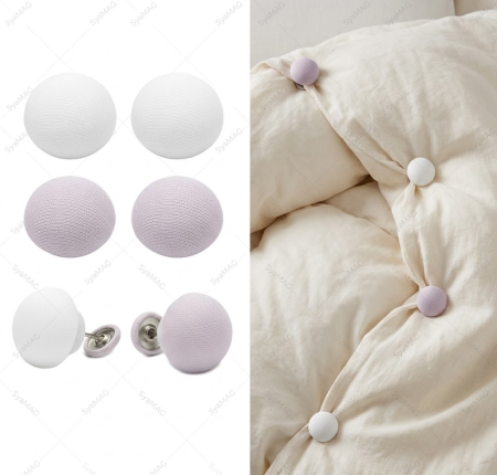 Organizare si depozitare - Set 6 buc clema tip pioneza, Ø2x3 cm pentru fixare plapuma, pilota, draperie, perdea, prosop; previne alunecarea articolelor de imbracaminte organizate pe umeras
