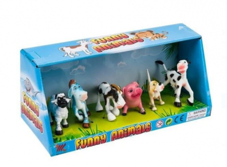 Set 6 figurine de jucarie, model animale ferma, 3 ani + [1]
