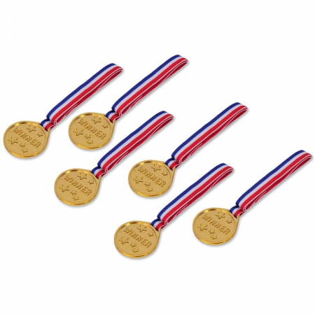 Sport & Timp liber - Set 6 medalii aurii, 30 x 3.5 cm